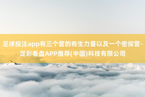 足球投注app有三个营的有生力量以及一个密探营-足彩看盘APP推荐(中国)科技有限公司