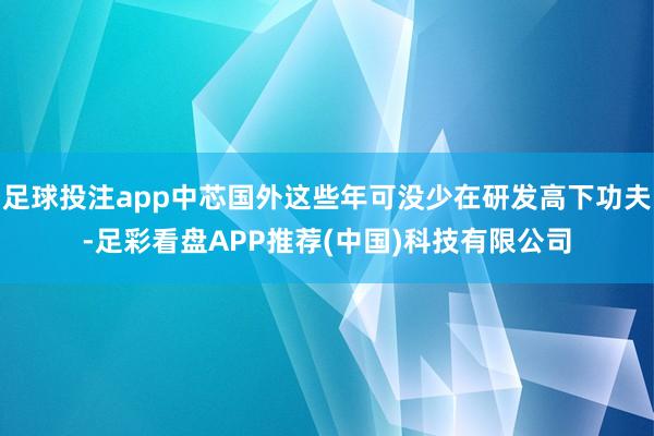 足球投注app中芯国外这些年可没少在研发高下功夫-足彩看盘APP推荐(中国)科技有限公司